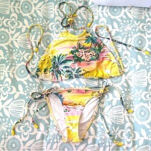 Tropical Print Bikini Set